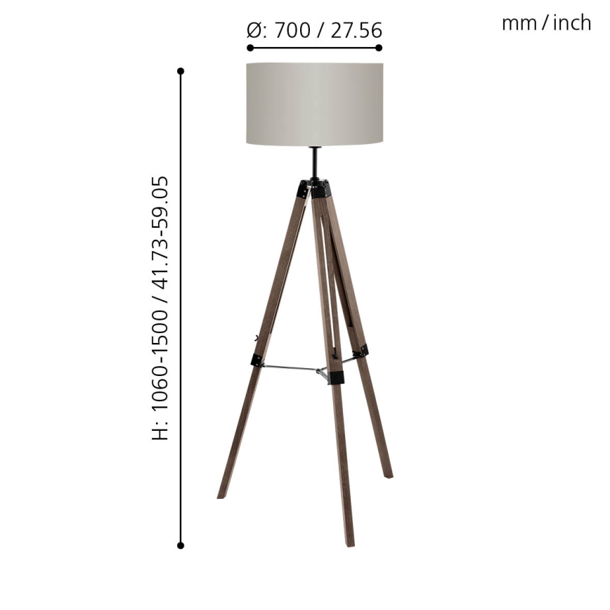 Eglo - Podna lampa 1xE27/60W/230V