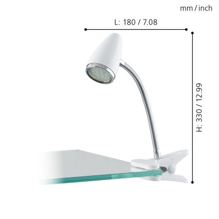 Eglo - LED Lampa sa kvačicom 1xGU10-LED/3W/230V