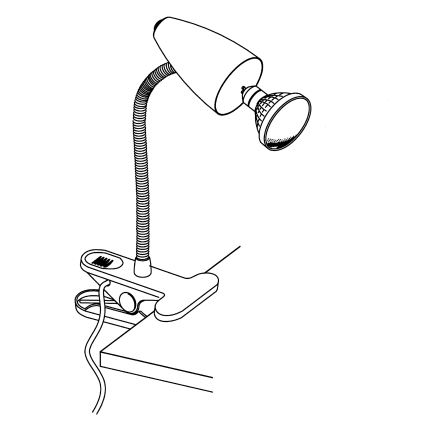 Eglo - LED Lampa sa kvačicom 1xGU10-LED/3W/230V