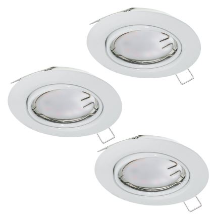 Eglo - Komplet 3x LED ugradnih stropnih svjetiljki PENETO 1xGU10-LED/5W/230V