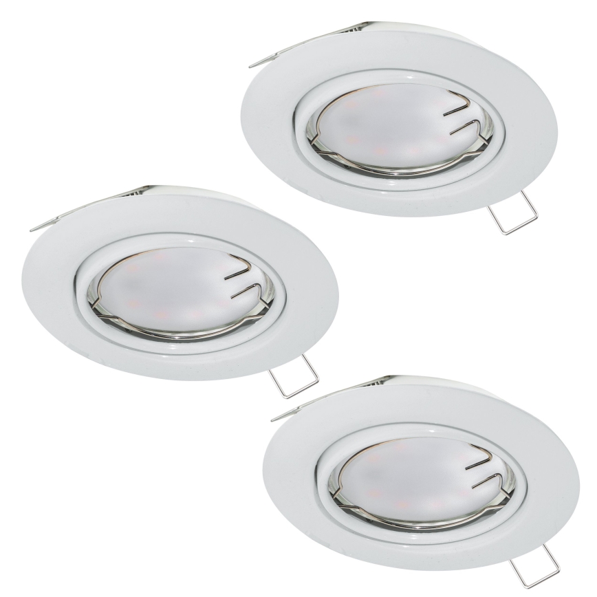 Eglo - Komplet 3x LED ugradnih stropnih svjetiljki PENETO 1xGU10-LED/5W/230V