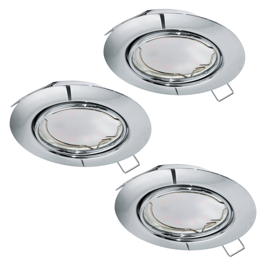 Eglo - SET 3x LED ugradnih stropnih svjetiljki PENETO 1xGU10-LED/5W/230V