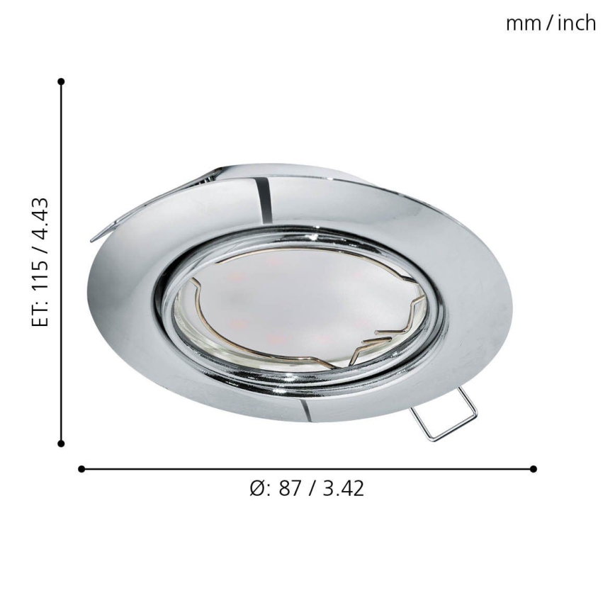 Eglo - SET 3x LED Ugradna svjetiljka PENETO 3xGU10-LED/5W/230V