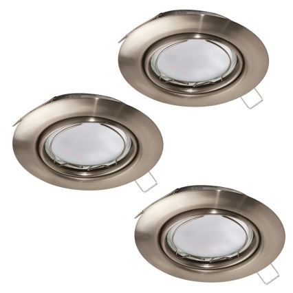 Eglo - SET 3x LED Ugradbena svjetiljka PENETO 3xGU10-LED/5W/230V