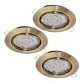 Eglo 94409 - KOMPLET 3x LED ugradno stropno svjetlo PENETO 1xGU10-LED/5W/230V