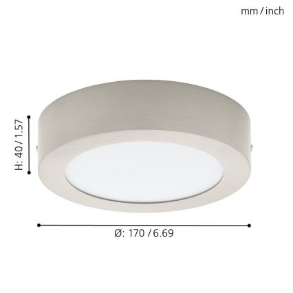 Eglo 94523 - LED Stropna svjetiljka FUEVA 1 LED/10,9W/230V