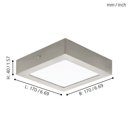 Eglo 94524 - LED Stropna svjetiljka FUEVA 1 LED/10,9W/230V