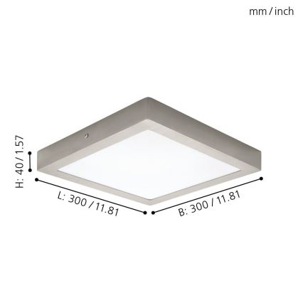 Eglo 94528 - LED Stropna svjetiljka FUEVA 1 LED/22W/230V