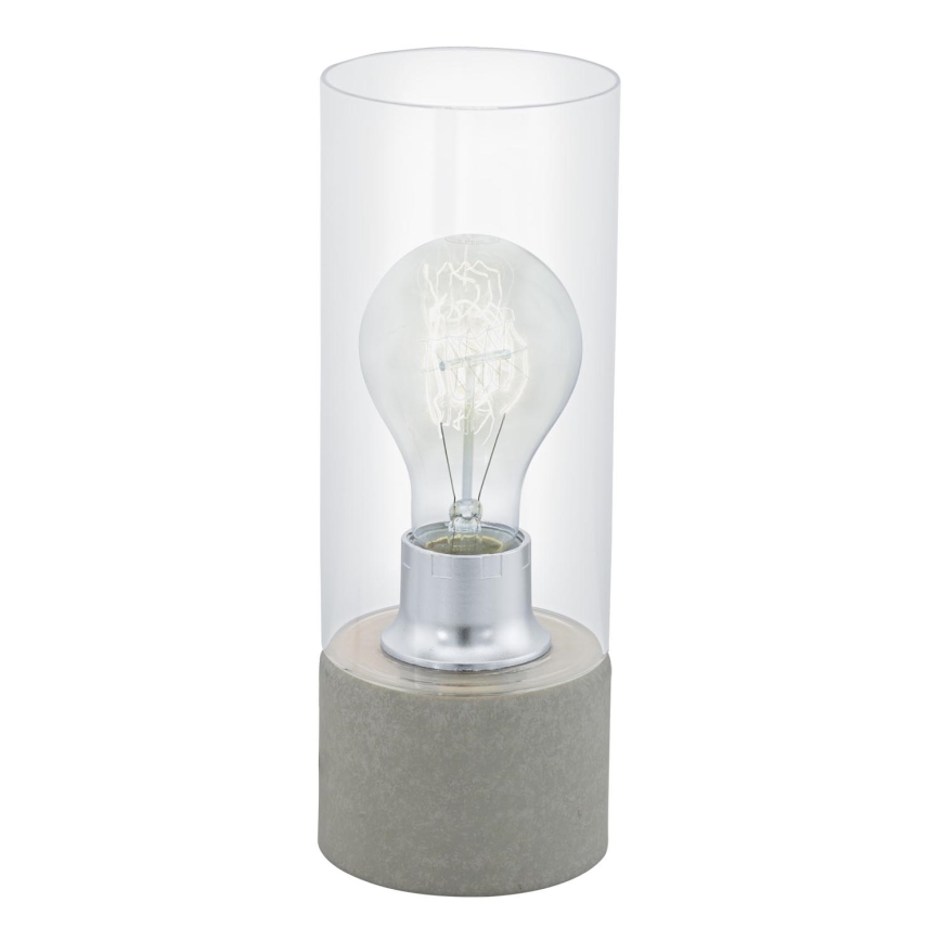 Eglo 94549 - Stolna lampa TORVISCO 1xE27/60W/230V siva