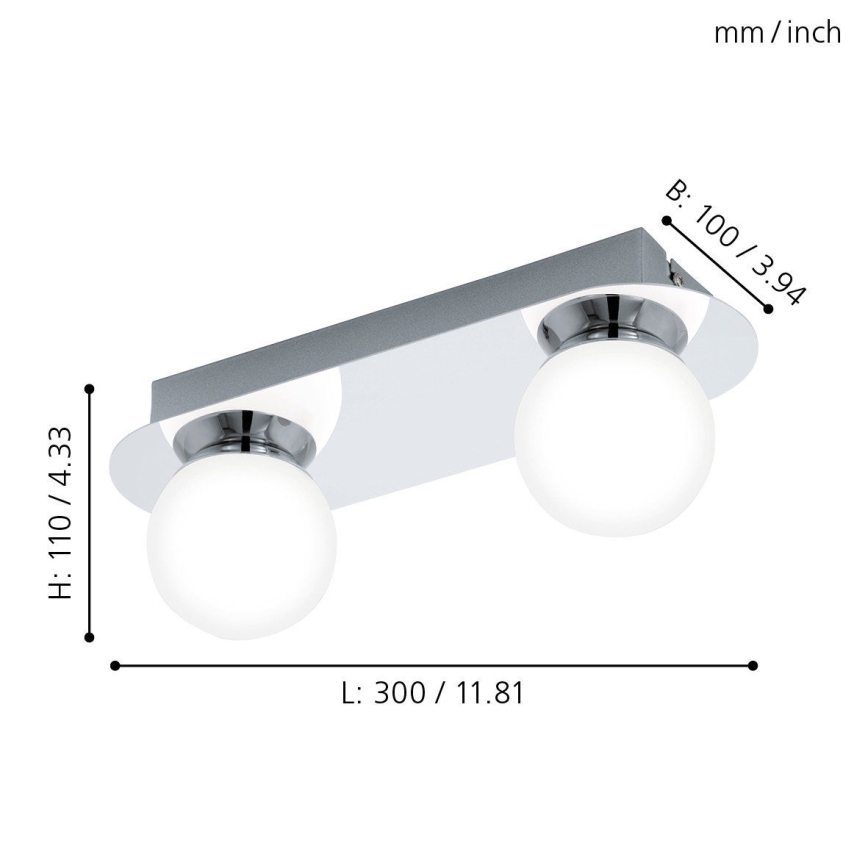Eglo - LED svjetiljka za kupaonicu 2xLED/3,3W/230V IP44