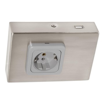 Eglo 94664 - Podpultna SCHUKO utičnica s USB priključkom TAXANO