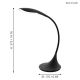 Eglo - LED stolna svjetiljka za prigušivanje 1xLED/4,5W/230V crna