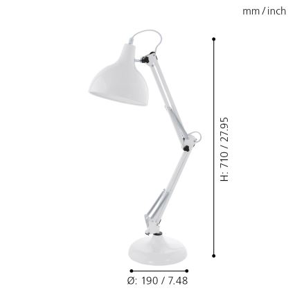 Eglo - Stolna lampa 1xE27/40W/230V