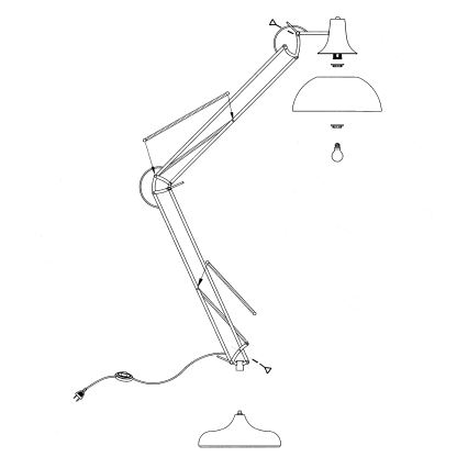 Eglo - Podna lampa 1xE27/60W/230V