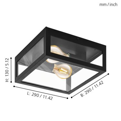 Eglo - Vanjska svjetiljka 2x60W IP44