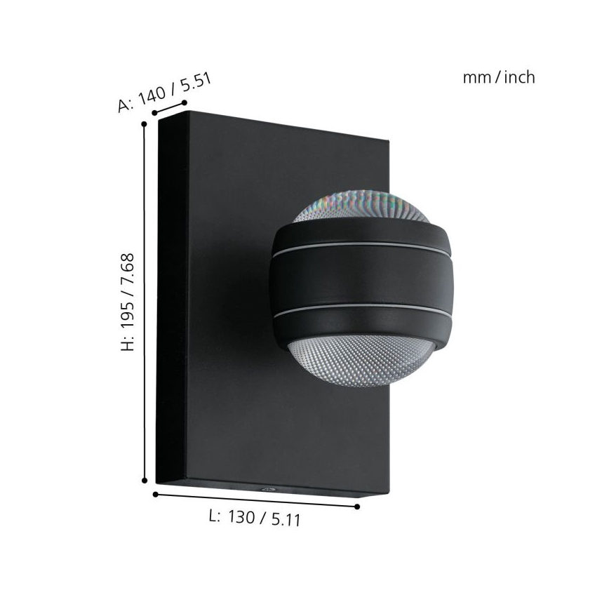 Eglo 94848 - LED vanjska svjetiljka SESIMBA 2xLED/3,7W/230V IP44