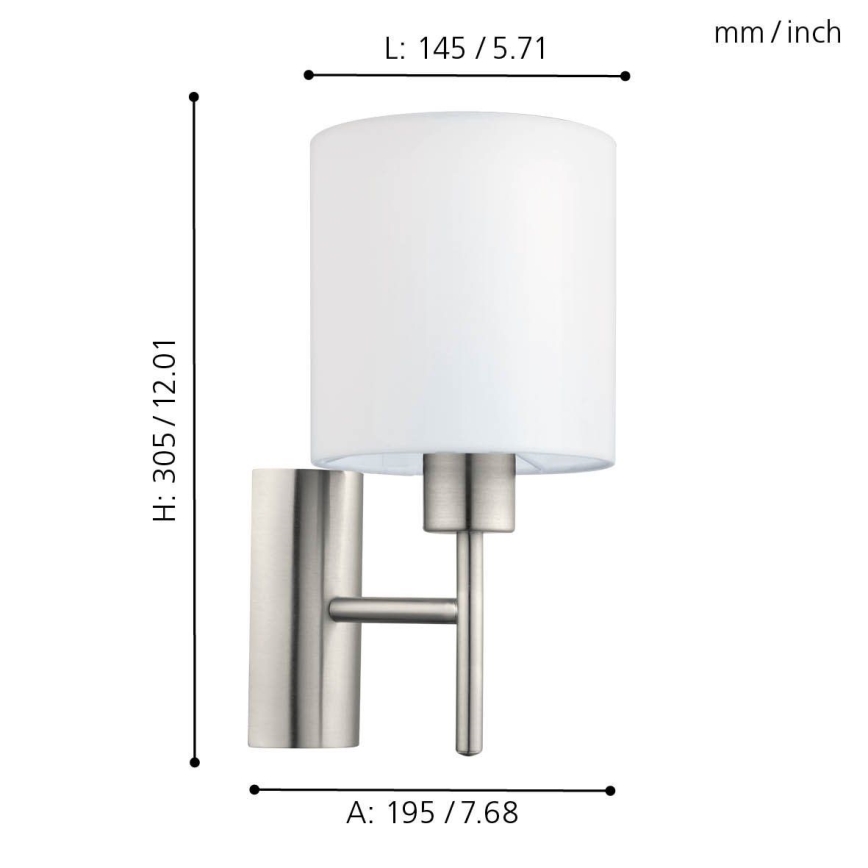 Eglo - Zidna svjetiljka 1xE27/60W/230V