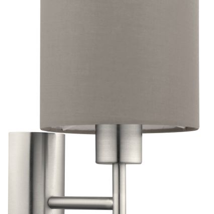 Eglo - Zidna svjetiljka 1xE27/60W/230V taupe