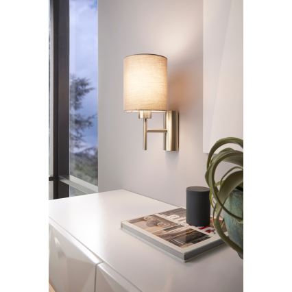 Eglo - Zidna svjetiljka 1xE27/60W/230V taupe