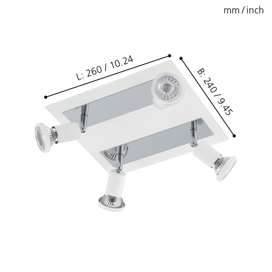 Eglo 94962 - LED Reflektorska svjetiljka SARRIA 4xGU10-LED/5W/230V