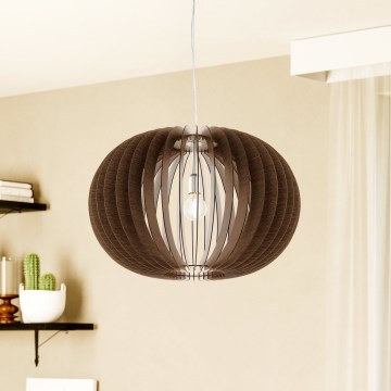 Eglo 95026 - Luster na sajli STELLATO 1xE27/60W/230V Ø 70 cm smeđa