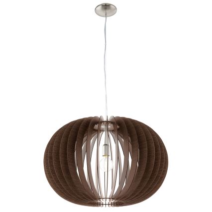 Eglo 95026 - Luster na sajli STELLATO 1xE27/60W/230V Ø 70 cm smeđa