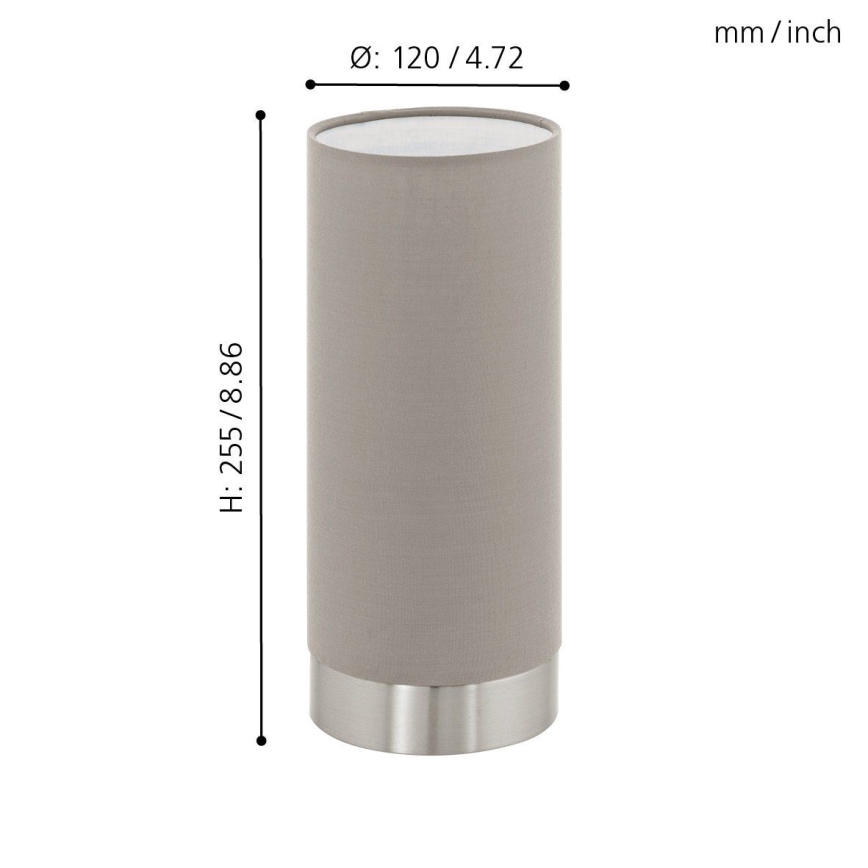 Eglo - Prigušiva stolna lampa 1xE27/40W/230V taupe