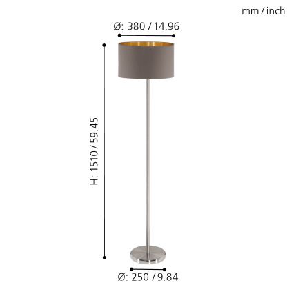Eglo - Podna lampa 1xE27/60W/230V