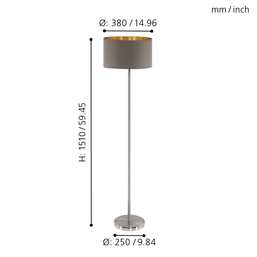 Eglo - Podna lampa 1xE27/60W/230V