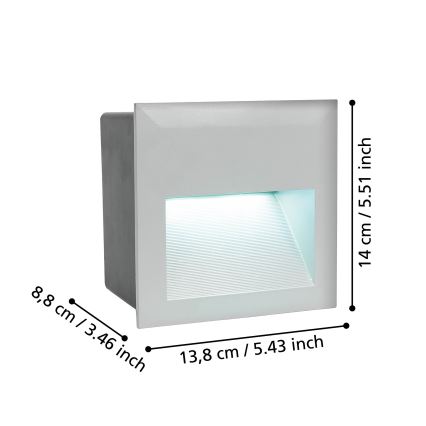 Eglo - LED vanjsko orijentacijsko svjetlo LED/3,7W/230V IP65