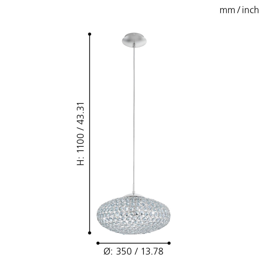 Eglo - Luster na sajli 1xE27/60W/230V