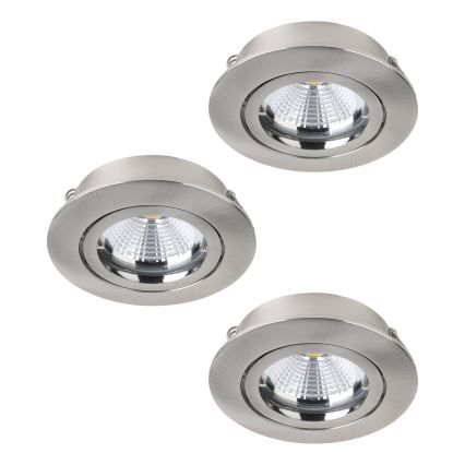 Eglo - KOMPLET 3x LED ugradnih stropnih svjetiljki TEDO 1xGU10-LED/5W/230V