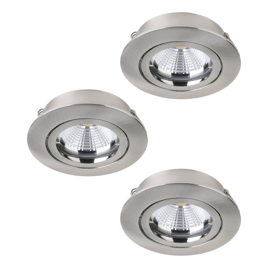 Eglo - KOMPLET 3x LED ugradnih stropnih svjetiljki TEDO 1xGU10-LED/5W/230V