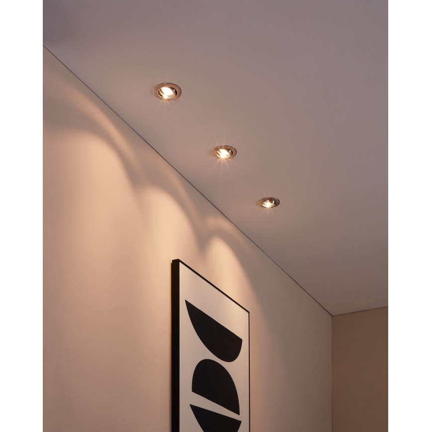 Eglo - KOMPLET 3x LED ugradnih stropnih svjetiljki TEDO 1xGU10-LED/5W/230V