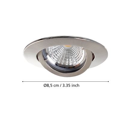 Eglo - KOMPLET 3x LED ugradnih stropnih svjetiljki TEDO 1xGU10-LED/5W/230V