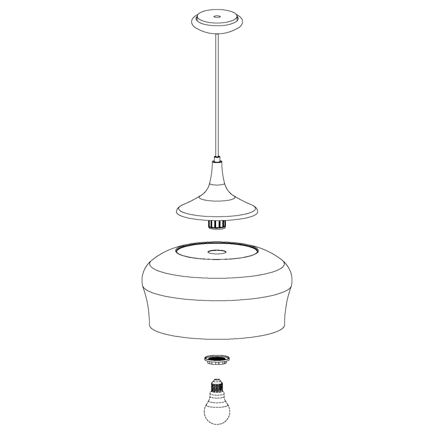 Eglo - Luster 1xE27/60W/230V