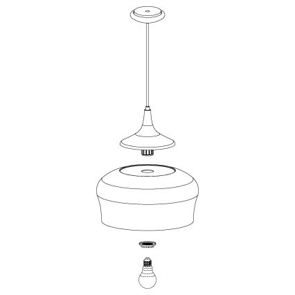 Eglo - Luster na sajli 1xE27/60W/230V