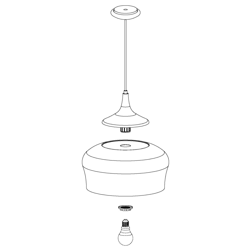 Eglo - Luster na sajli 1xE27/60W/230V