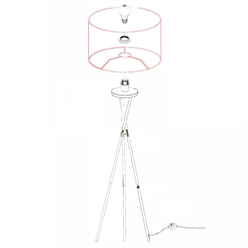 Eglo - Podna lampa 1xE27/60W/230V