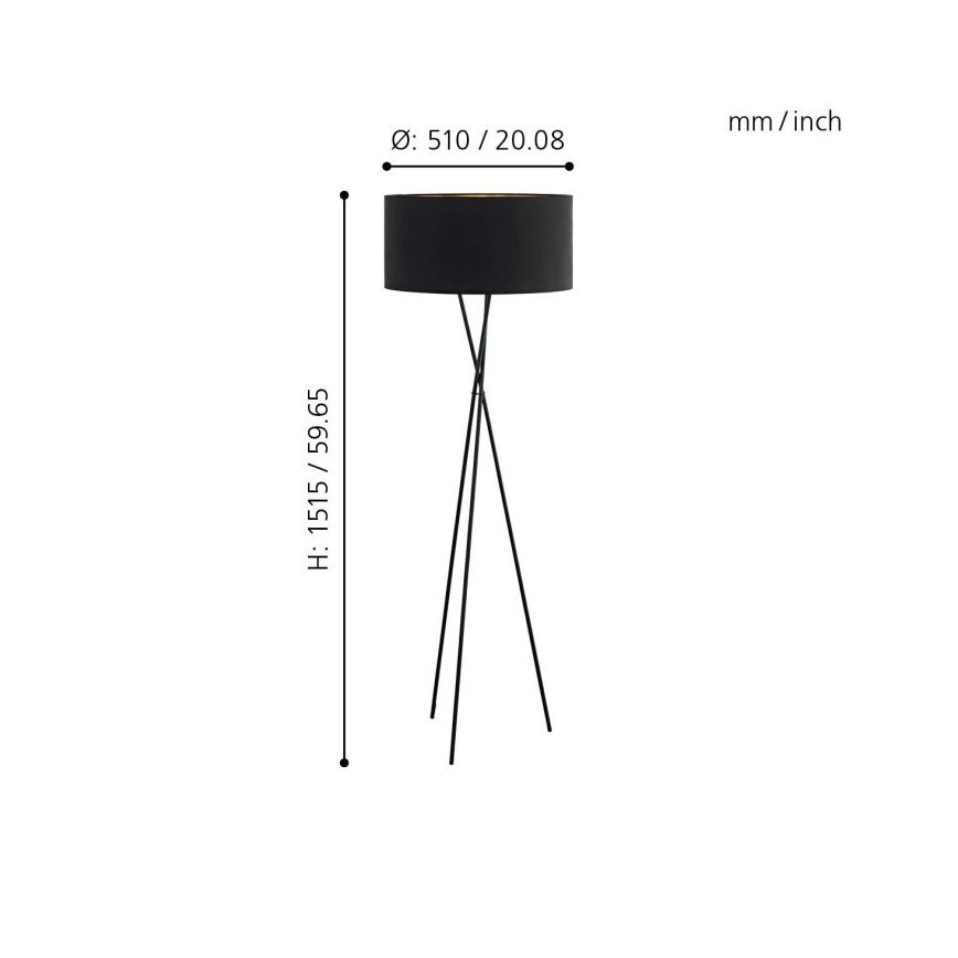 Eglo - Podna lampa 1xE27/60W/230V
