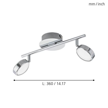 Eglo 95629 - LED Reflektorska svjetiljka SALTO 2xLED/5,4W/230V