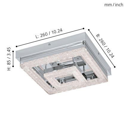 Eglo - LED Kristalna stropna svjetiljka LED/12W/230V