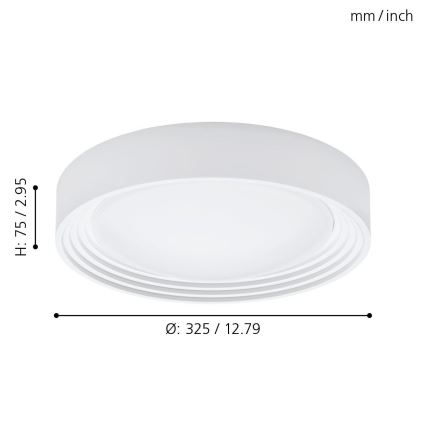 Eglo - LED stropna svjetiljka za kupaonicu LED/11W/230V IP44