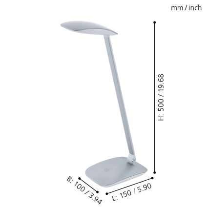Eglo - LED stolna lampa s prigušivanjem LED/4,5W/USB