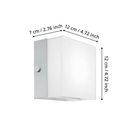 Eglo 95747 - LED zidna svjetiljka ALEA 2 LED/3,7W/230V