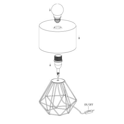 Eglo- Stolna lampa 1xE14/60W/230V