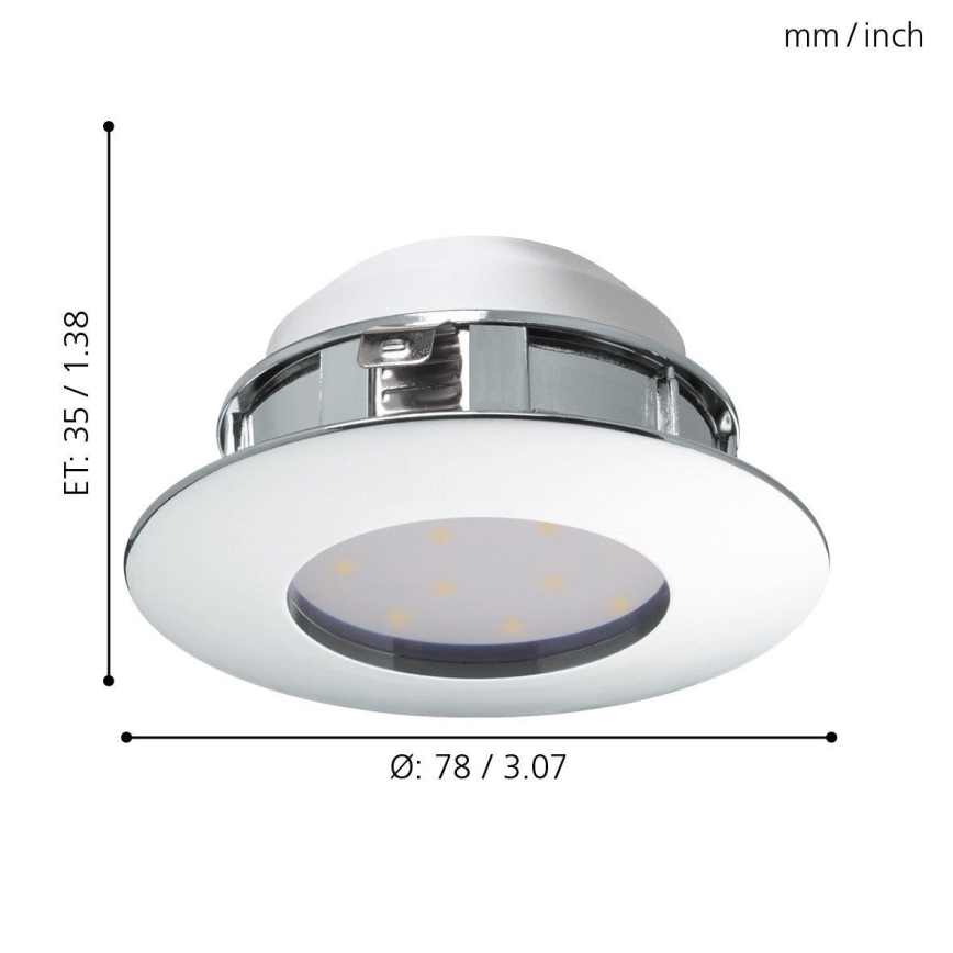 Eglo - LED ugradno stropno svjetlo LED/4,9W/230V