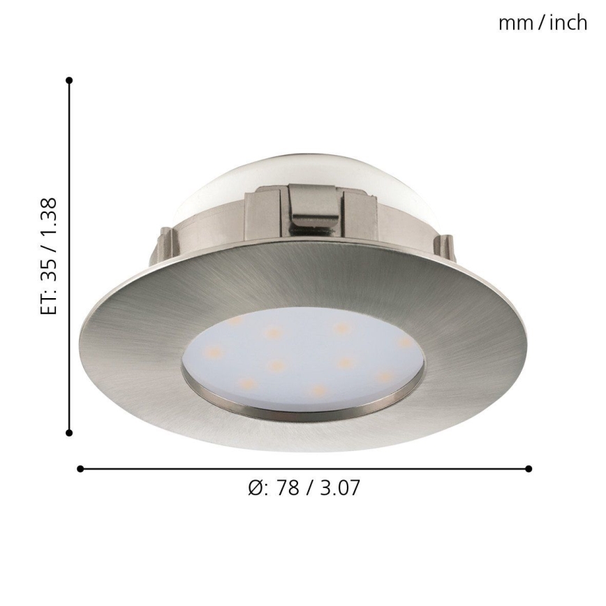 Eglo - SET 3x LED ugradna svjetiljka PINEDA 1xLED/4,9W/230V