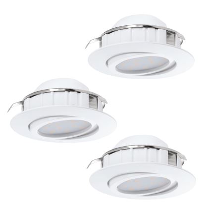 Eglo - Komplet 3x LED ugradnih svjetiljki PINEDA LED/4,9W/230V
