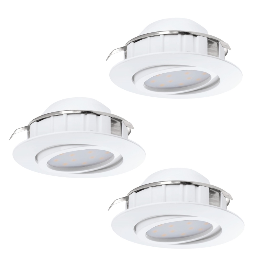 Eglo - Komplet 3x LED ugradnih svjetiljki PINEDA LED/4,9W/230V